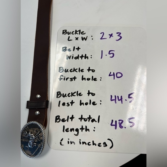 Nocona Deer Hunting Buckle Western Belt - Picture 5 of 5